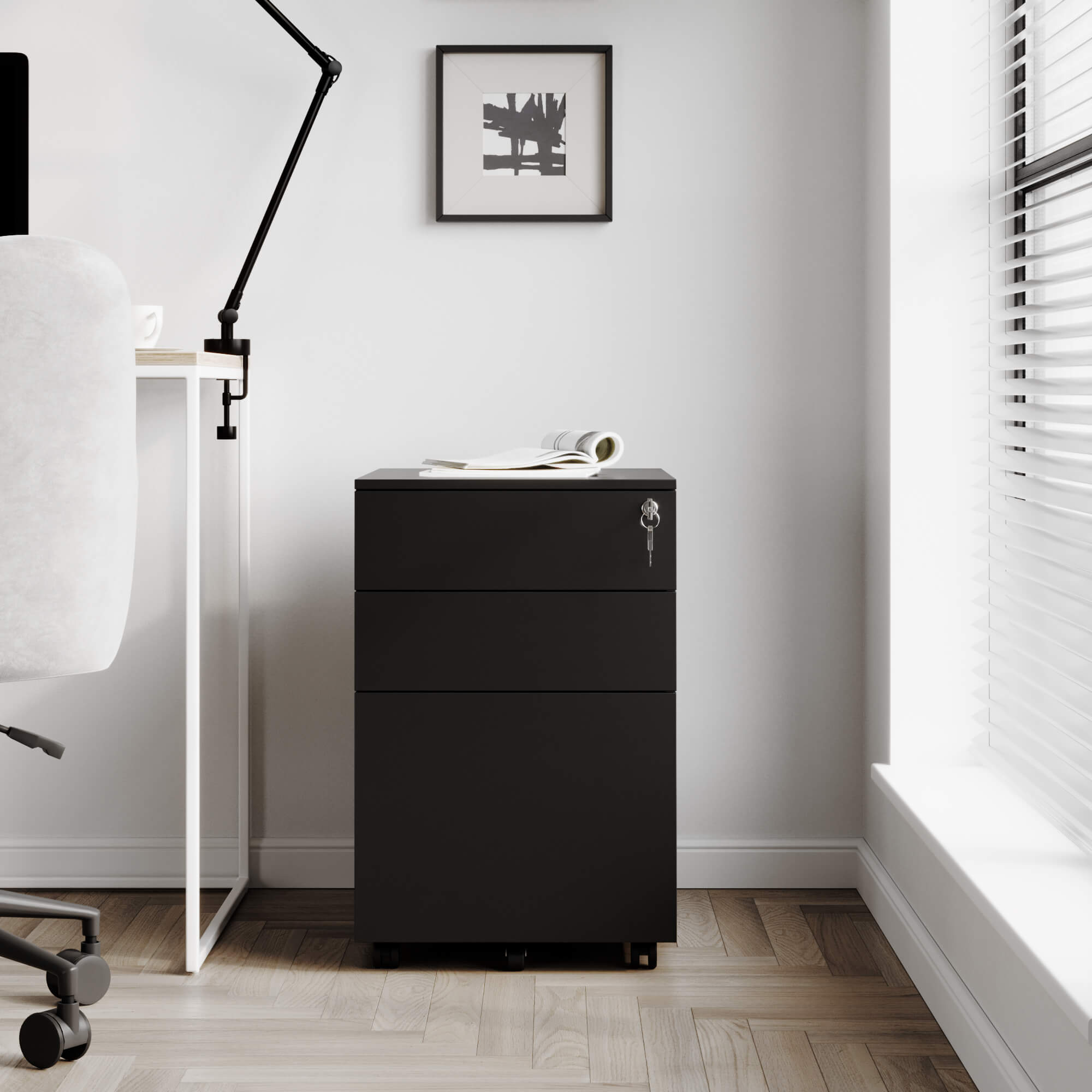 כוננית Metal Dresser שחורה